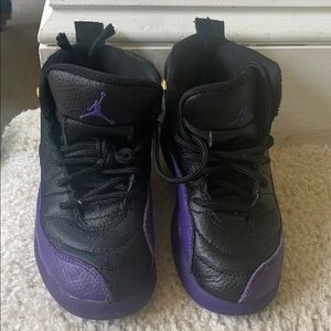 Kids Black and Purple Sneakers
